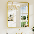Keonjinn Elegant Gold Bathroom Mirror for Above Sink Decor