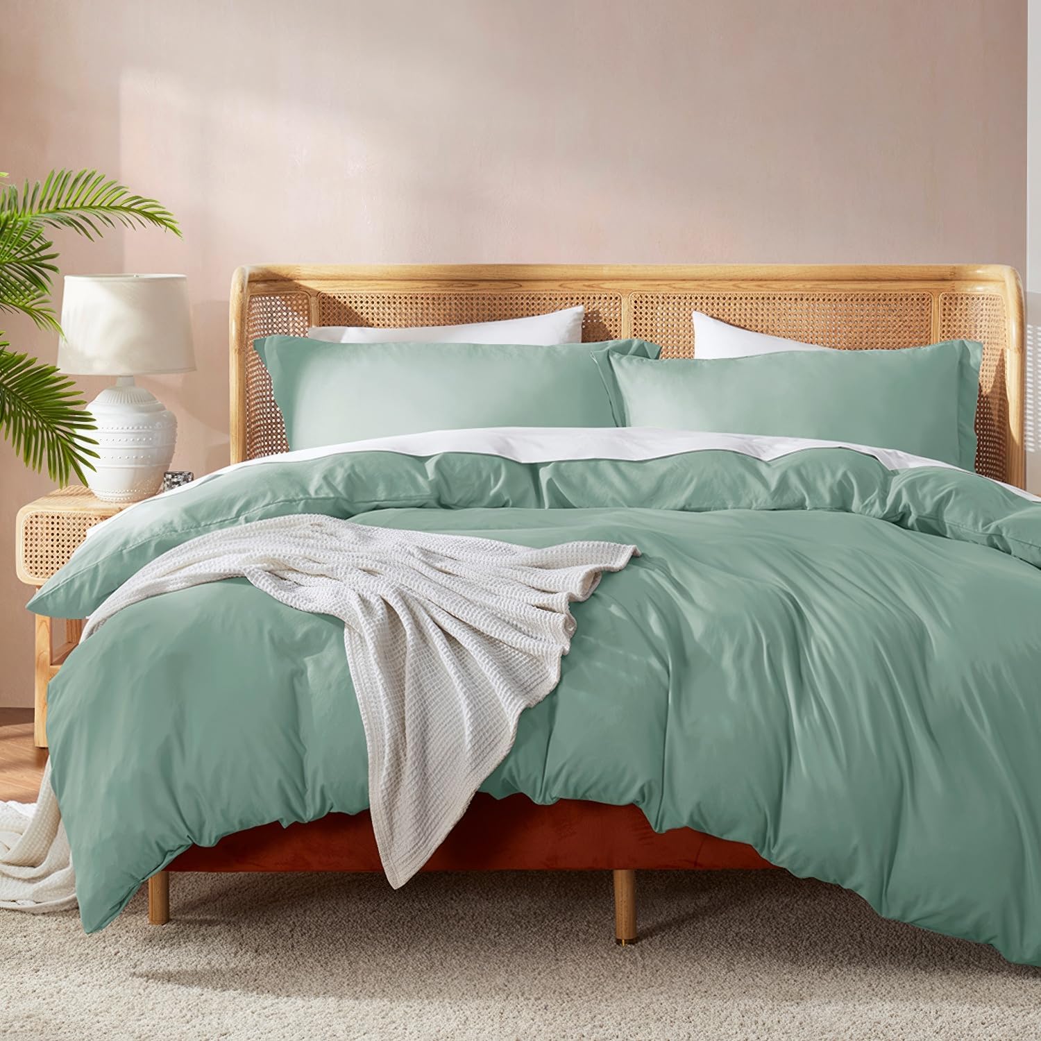 Nestl Sage Green Duvet Cover Queen Size - Soft and Stylish