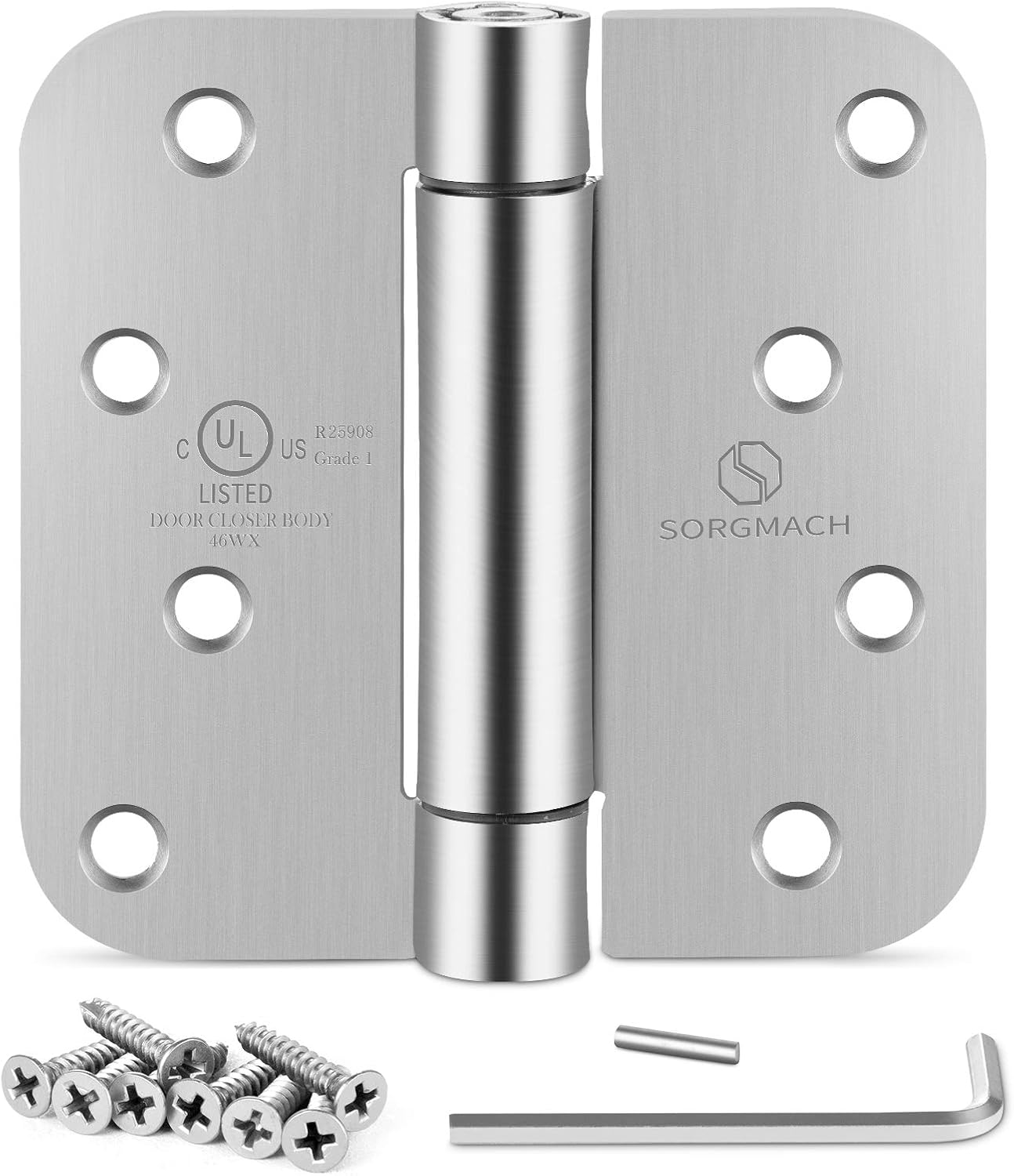 Self Closing Door Hinge 4 inch Satin Nickel for Modern Doors