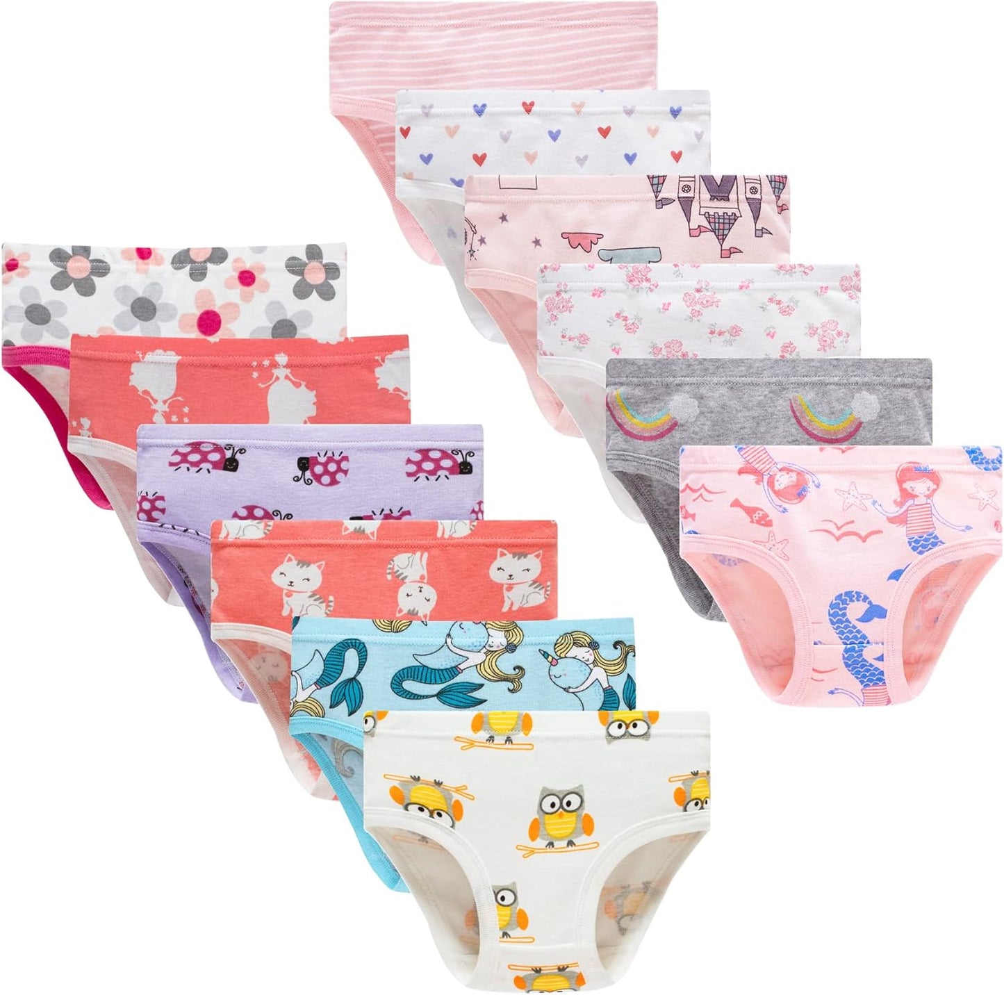 Barara King Little Girls' Soft Cotton Underwear for Comfort