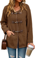 Long Sleeve Faux Shearling Color Block Oversized Sherpa Jacket - Cozy