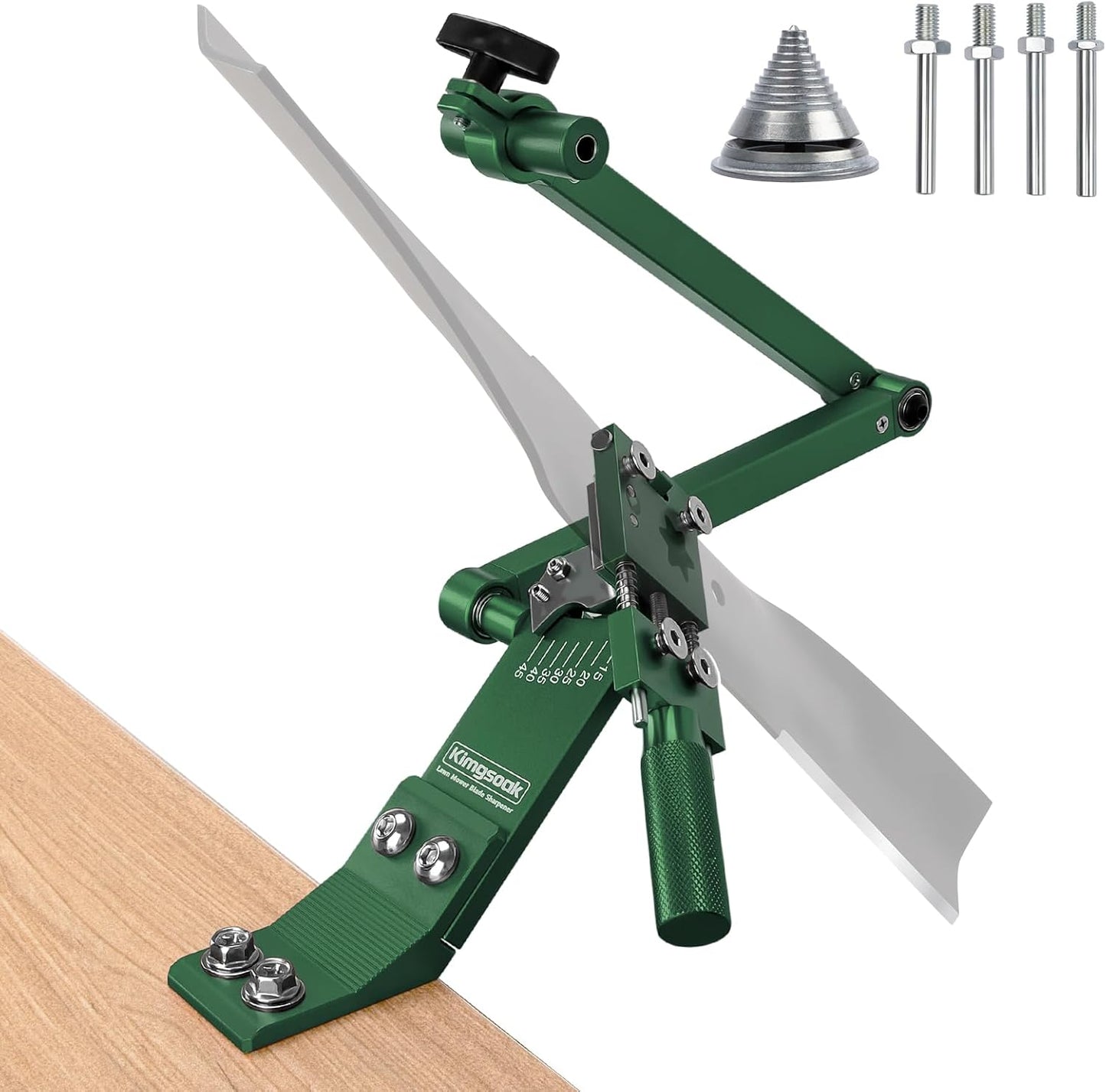Lawn Mower Blade Sharpener Kit for Precision Cutting and Care