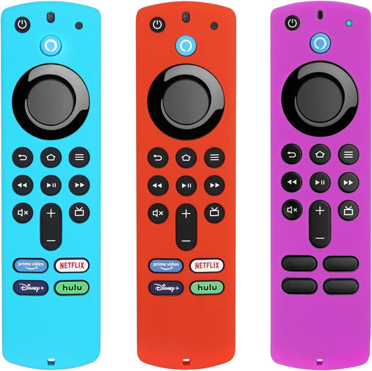 Colorful Silicone Remote Covers 3 Pack for Fire TV Stick 4K
