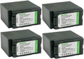 Kastar 4-Pack CGR-D54 Battery Replacement - High Capacity 6600mAh