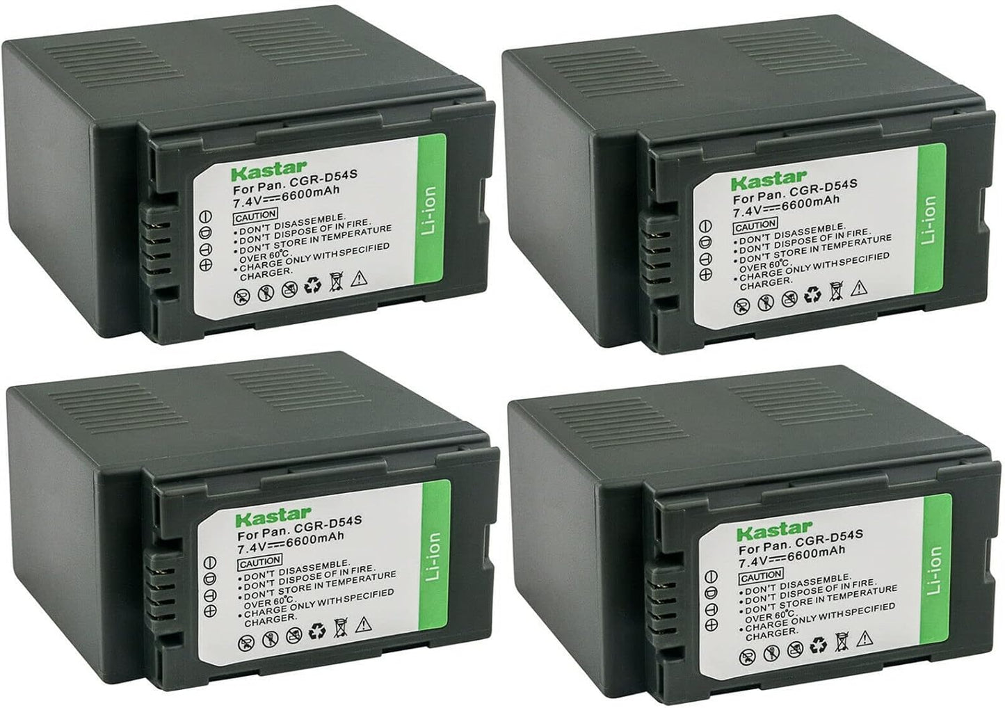 Kastar 4-Pack CGR-D54 Battery Replacement for Panasonic Cameras