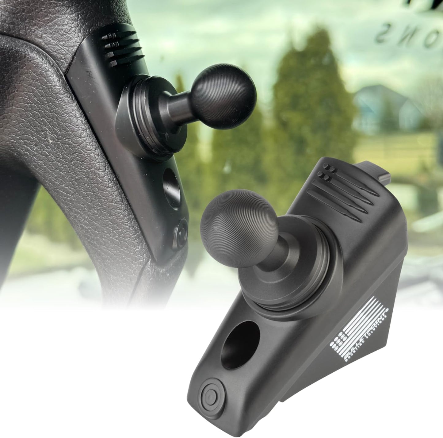A-Pillar Device Mount with 20mm Ball for Jeep Wrangler & Gladiator