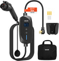Level 2 EV Charger 32A Portable J1772 - 25 ft Cable, LCD Display