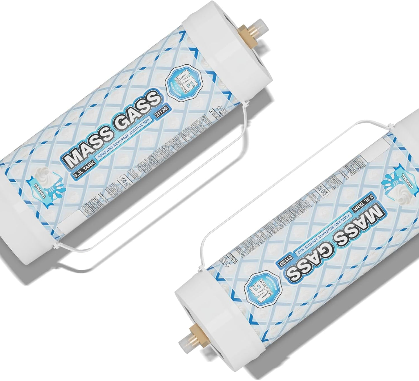 MassGass - Whip Cream Chargers x2 - Food Grade Pure