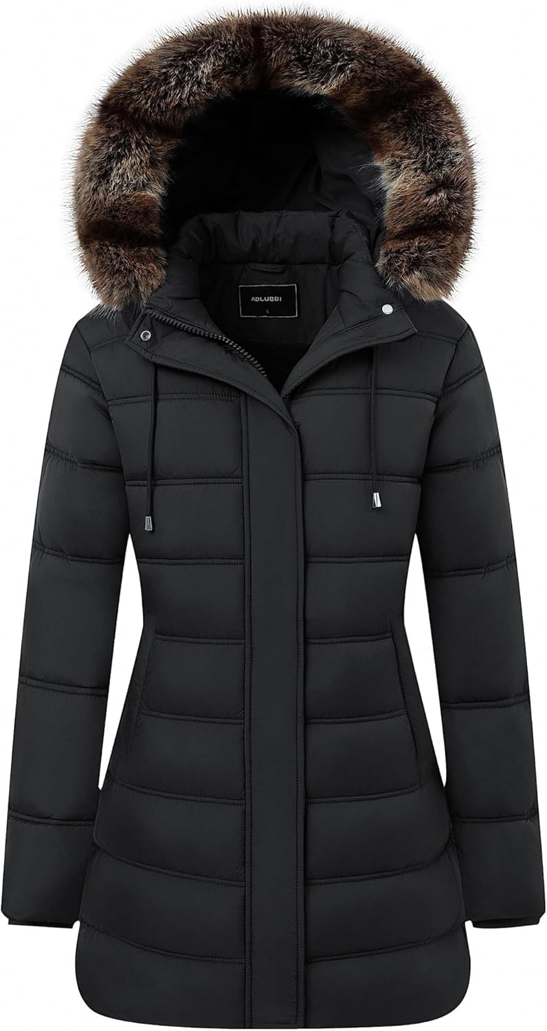 Women's Winter Coat Waterproof Long Puffer Jacket for Cold