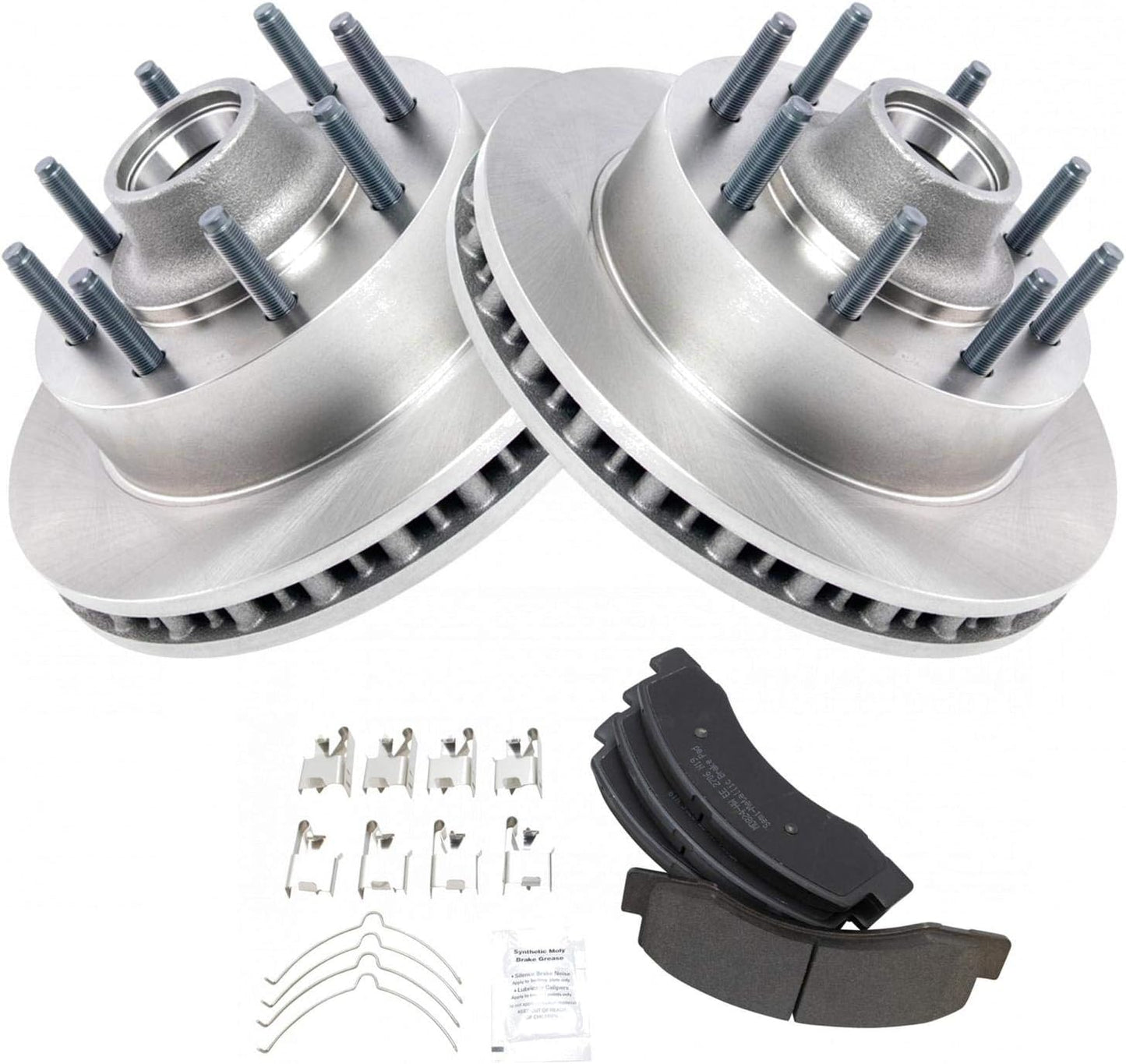 TRQ Front Brake Pad & Rotor Kit for 2003-2004 Ford Excursion