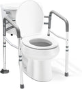 Adjustable Toilet Safety Rail for Elderly - Heavy-Duty Handles