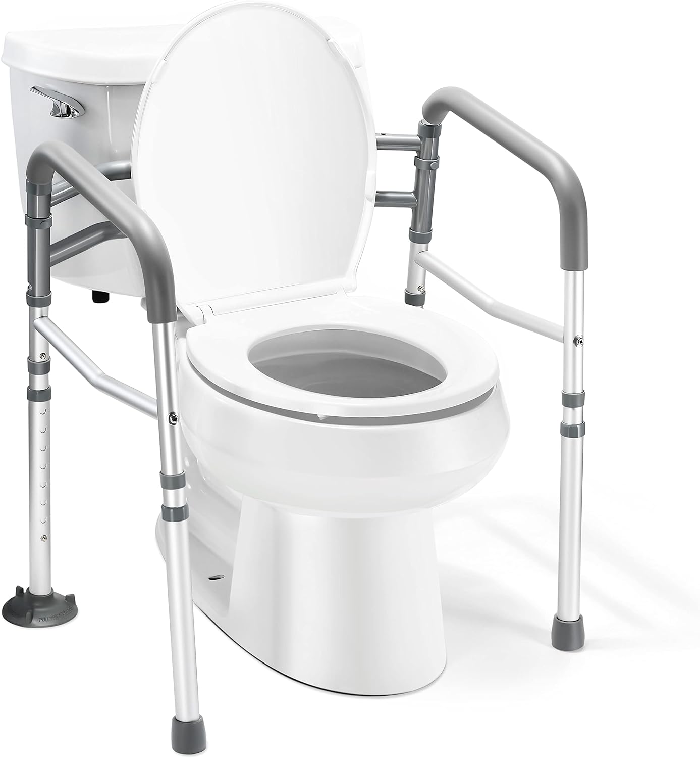 Adjustable Toilet Safety Rail for Elderly - Heavy-Duty Handles