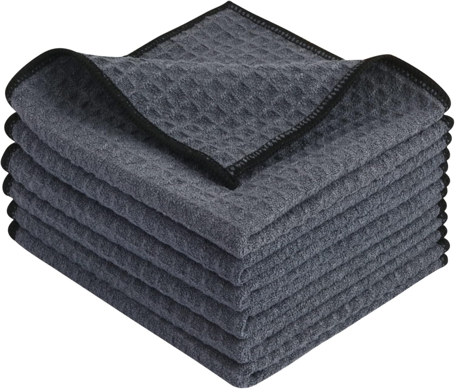 KinHwa 6-Pack Microfiber Dish Towels - Kitchen Drying Power!