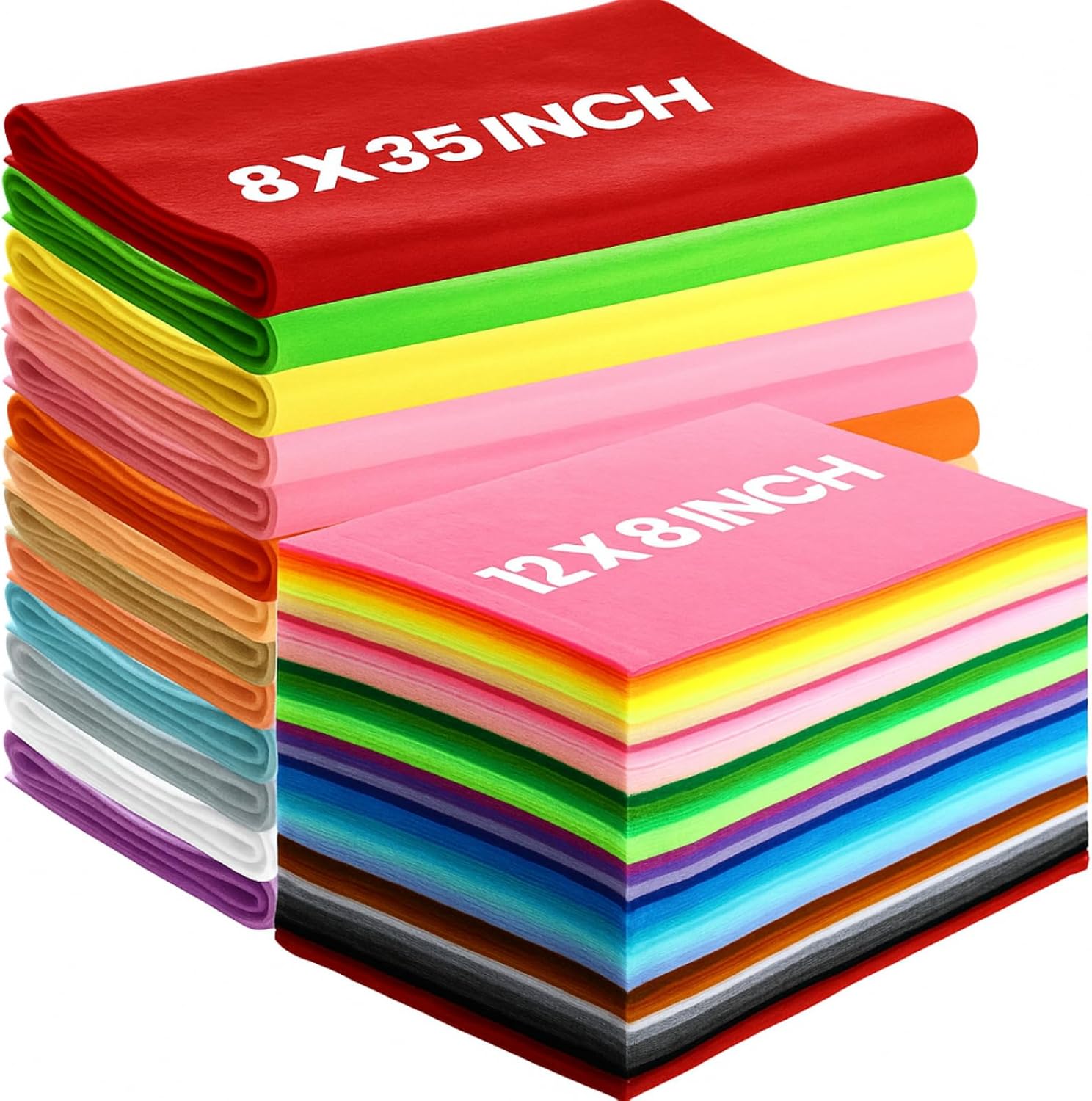 Reginary Felt Sheets for Craft: 120 Pcs in Assorted Colors