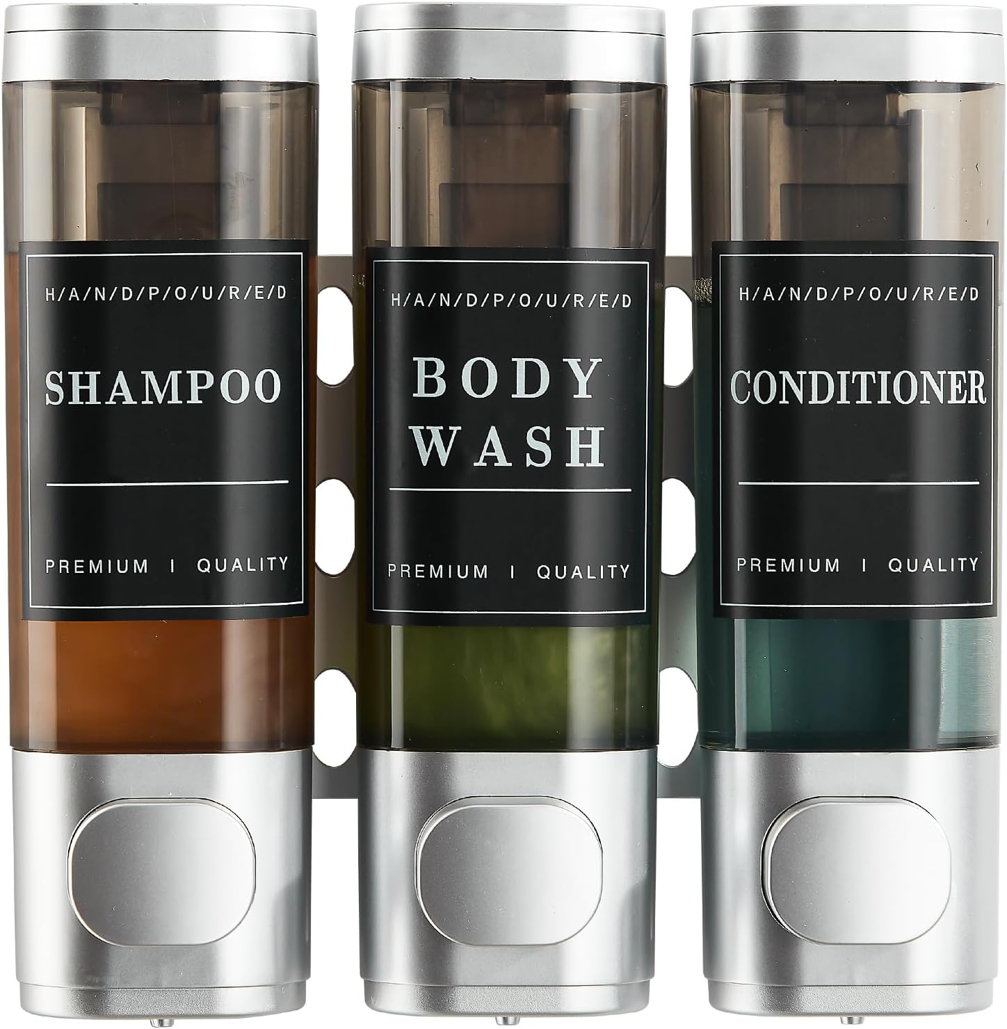 3-Chamber Wall-Mounted Shower Dispenser - Easy Refill