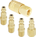 Air Hose Fittings Universal M Type Air Coupler and Plug Kit - Solid