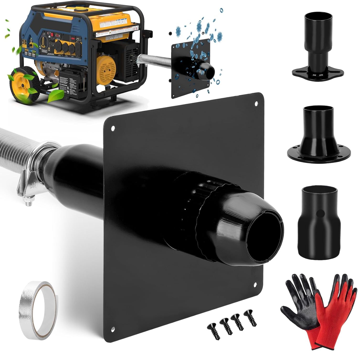 Generator Exhaust Extension Silencer Kit for Portable Generators