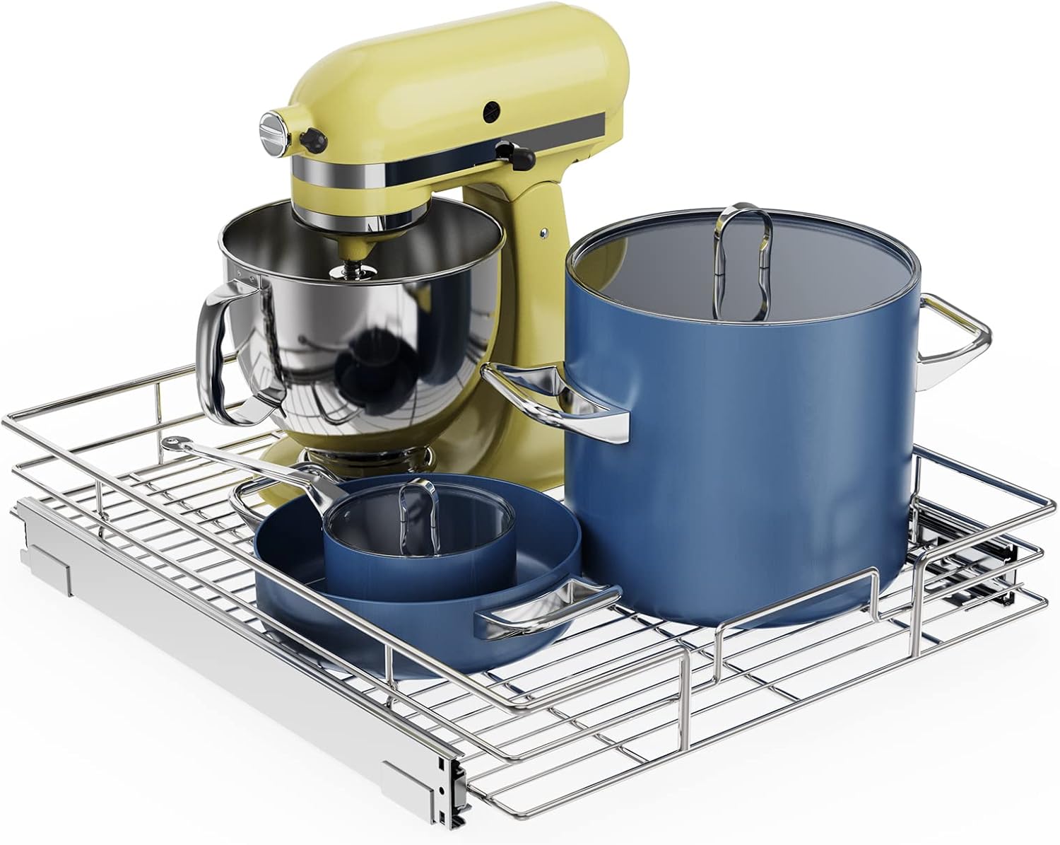 ROOMTEC Pull Out Cabinet Organizer for Easy Kitchen Storage