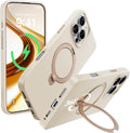 CASEKOO Ivory White iPhone 16 Pro Case with Spin Magnetic Stand