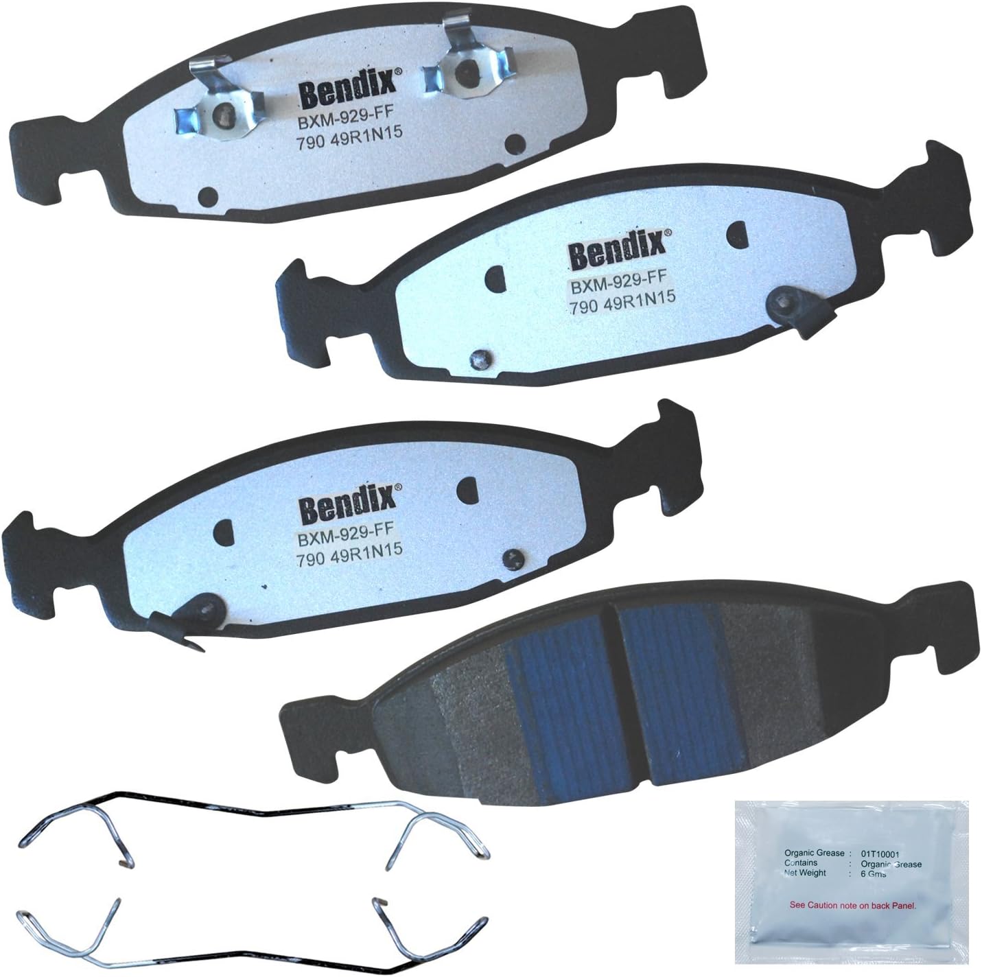 Bendix Fleet Metlok MKD790FM Semi-Metallic Brake Pads for Jeep