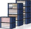 Clothes Organizer Storage Bags 10-Pack - Foldable 35L Storage Boxes