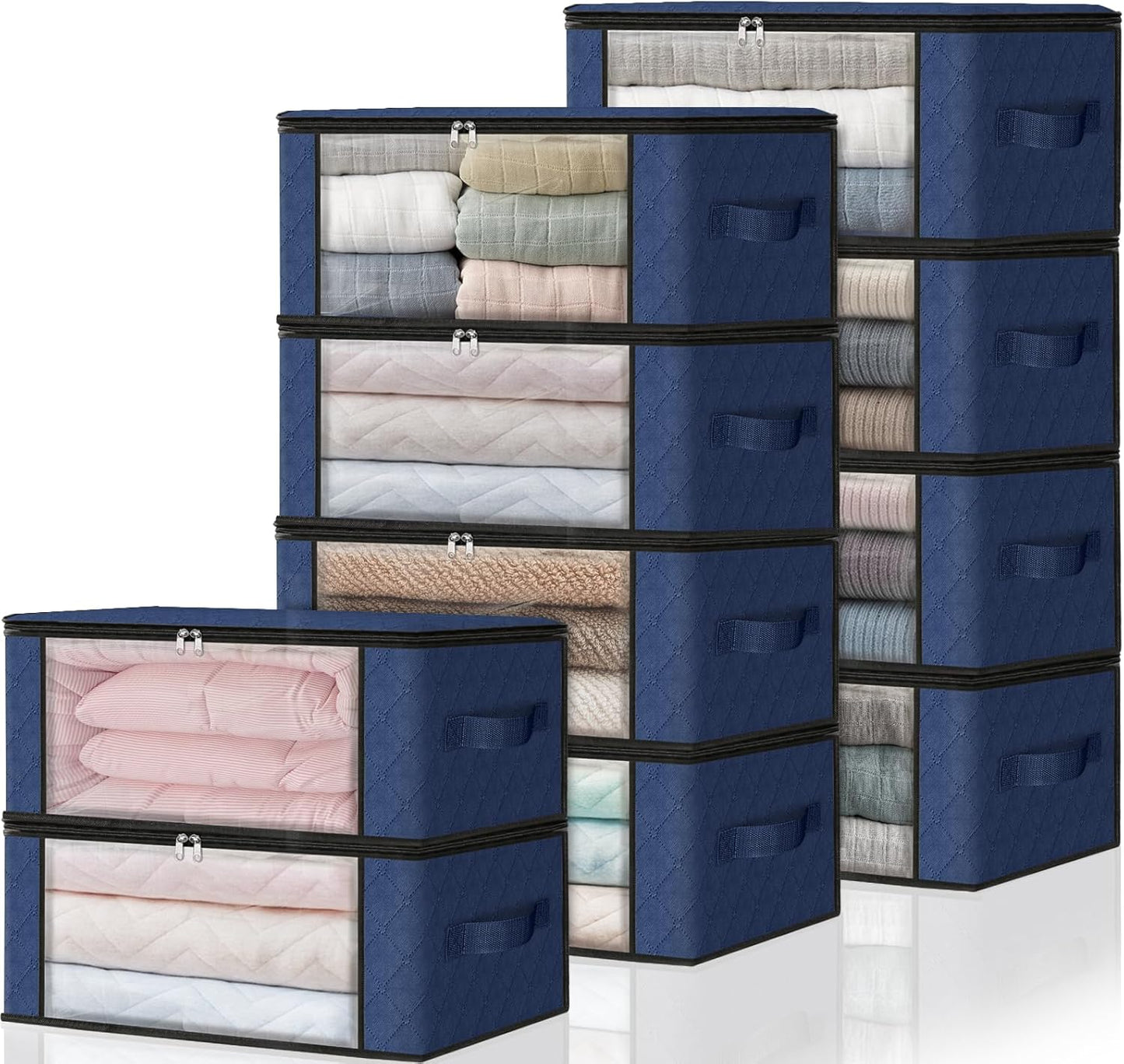 HomeHacks Storage 10-Pack Clothes Organizer Bags for Easy Storage