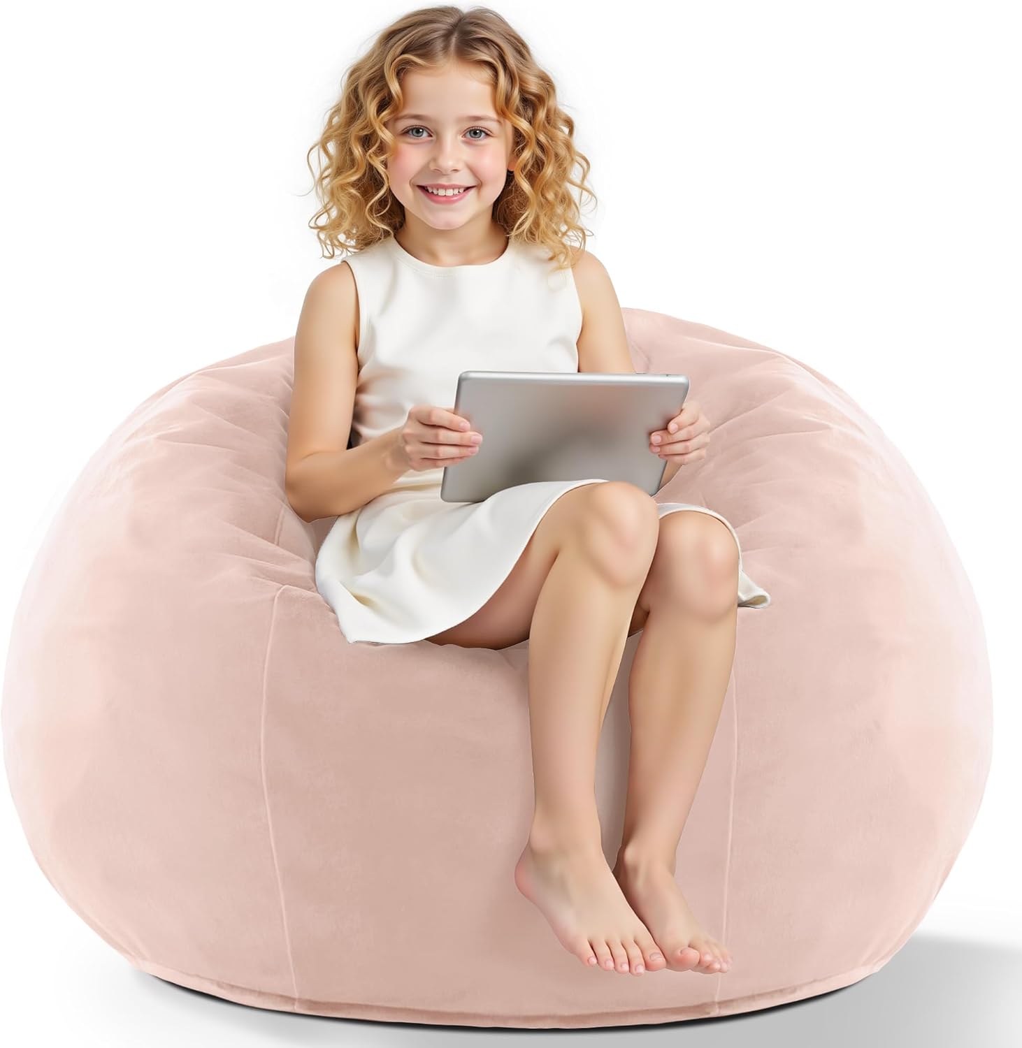 HABUTWAY 2FT Bean Bag Chair - Luxurious Velvet Teardrop Design