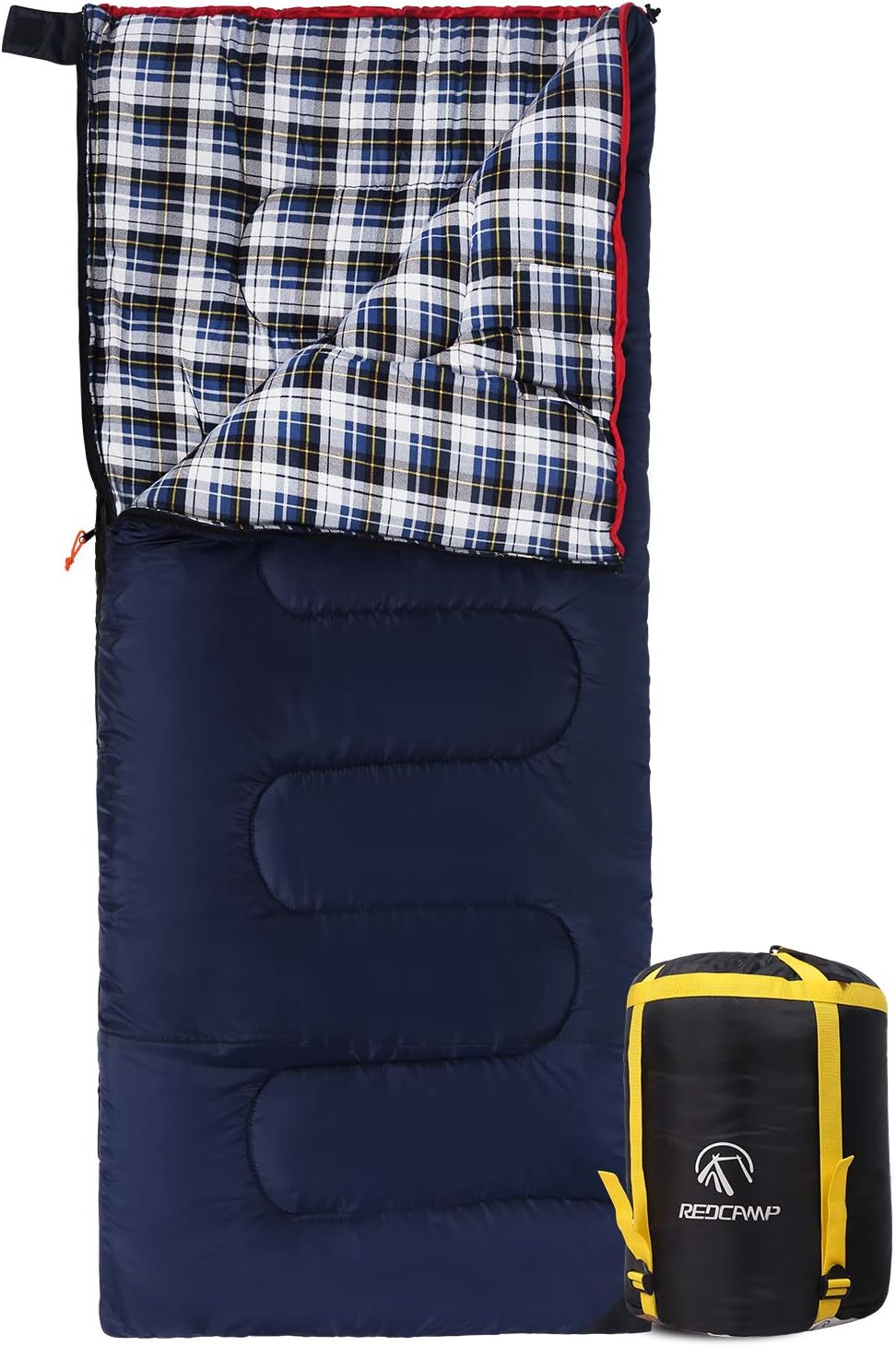 REDCAMP Cotton Flannel Sleeping Bag for Cold Weather Camping