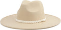 Big Wide Brim Women Fedora Hat - Elegant Wide Brim Fedora