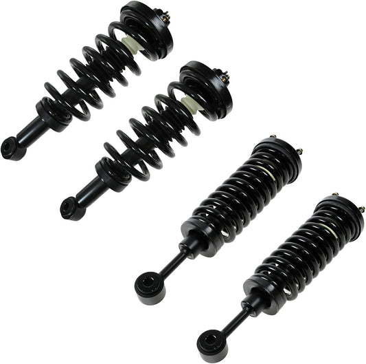 TRQ Front Rear Complete Shock & Spring Struts Mount Set of 4