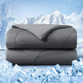 Cooling Comforter Queen Size Dark Gray - Double-Sided Cold Tech