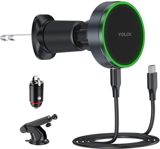15W Magnetic Wireless Car Charger: Fast & Secure Mount