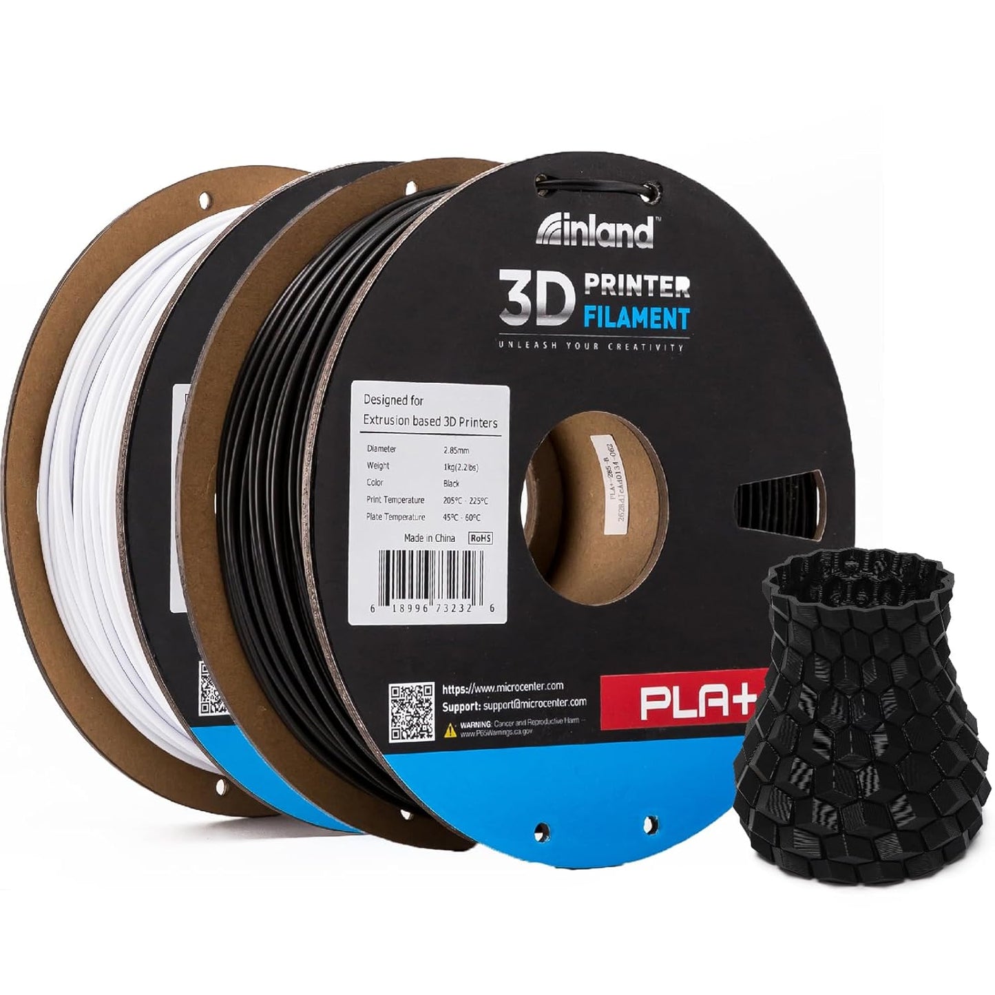 Inland Micro Center PLA+ 3D Printing Filament for Quality Prints