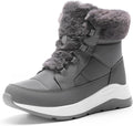 Women's Winter Snow Boots Faux Fur Waterproof Ankle Booties - Cozy Fit