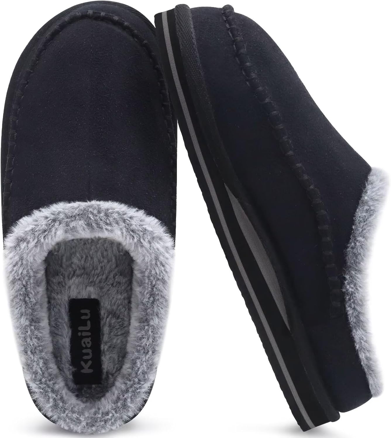 KuaiLu Mens Clog Slippers with Arch Support for Comfort
