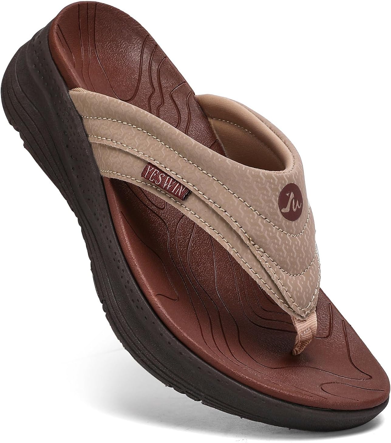 Women's Orthotic Platform Flip Flop with Arch Support for Comfort