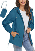 TCOT Womens Rain Jacket Lightweight Waterproof Windbreaker - Packable