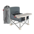 Gray Pop-Up Booster Seat with Removable Tray - Portable Travel Seat