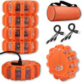 USB Rechargeable LED Road Flares Emergency Lights - 6 Pack