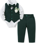 Baby Boy Suit Set Infant Gentleman Outfit 5Pcs - Dressy & Comfortable