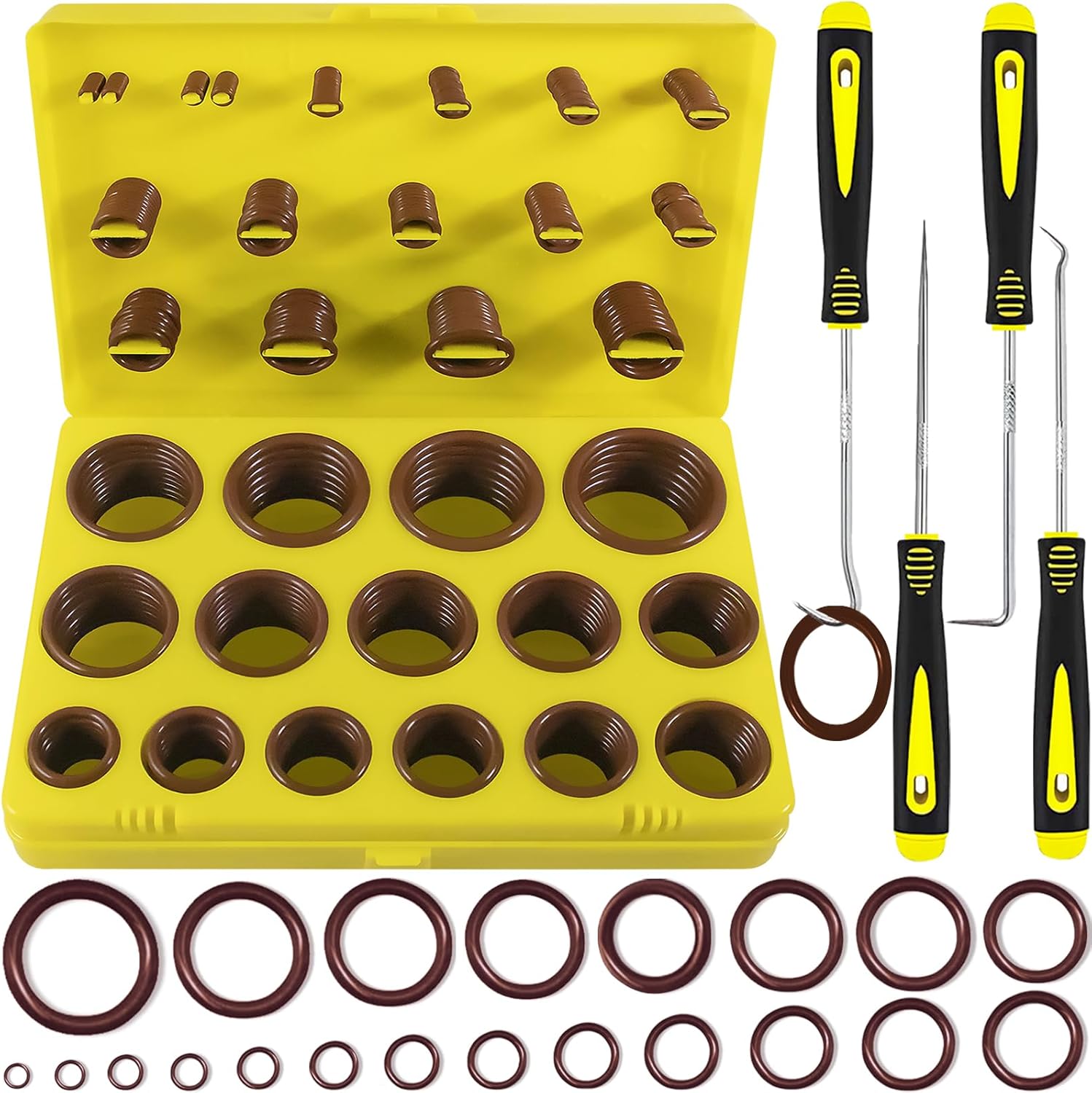 382 PCS 30 Size SAE FKM Viton O-Ring Kit for Various Uses