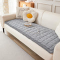 Light Gray Fuzzy Couch Cover for Dogs 27.6 x 70.9 in - Non Slip Sofa