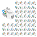 Cat6A RJ45 Keystone Jacks 50-Pack - 10Gbps Punch Down Kit