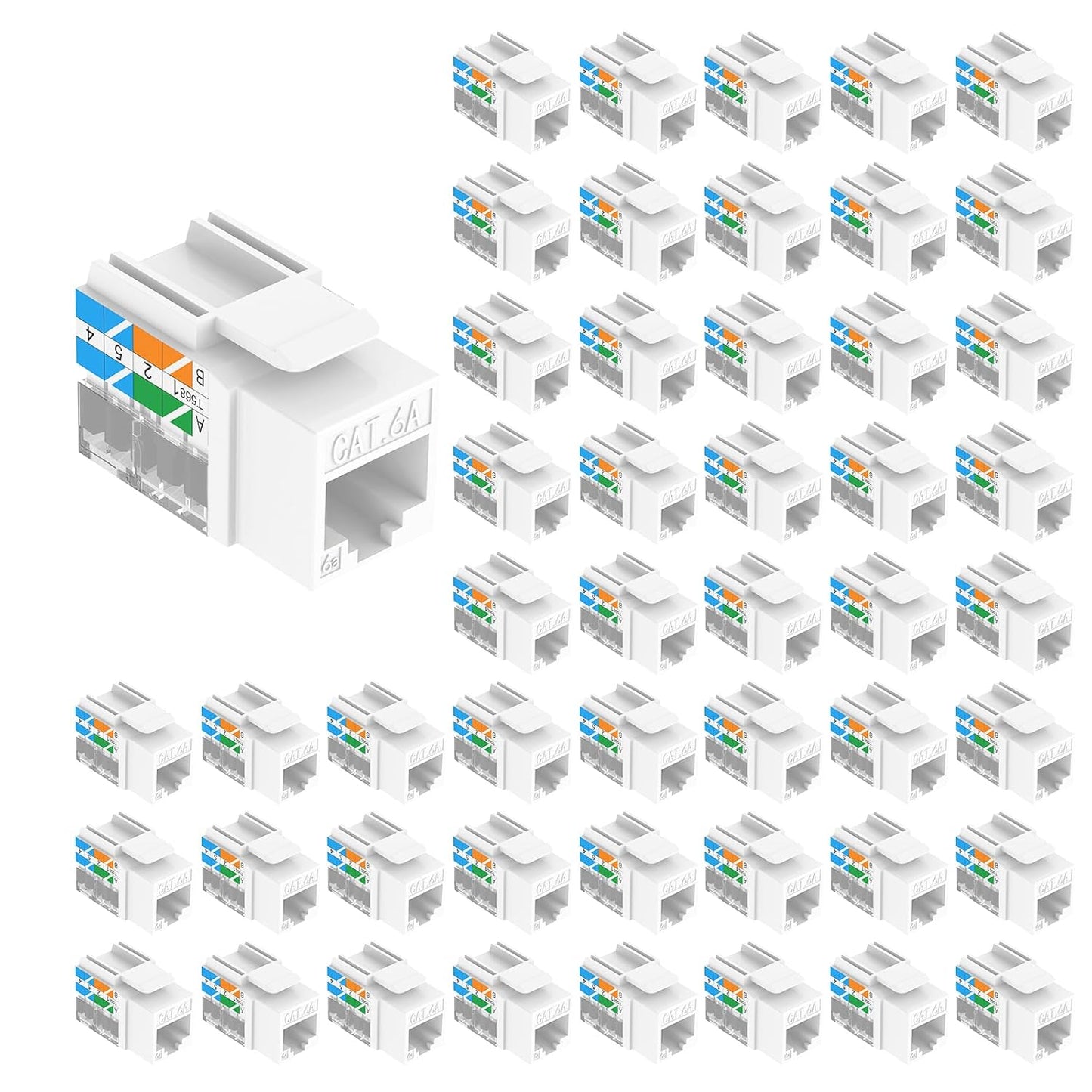 VCE Cat6A RJ45 Keystone Jacks for Fast 10Gbps Networking