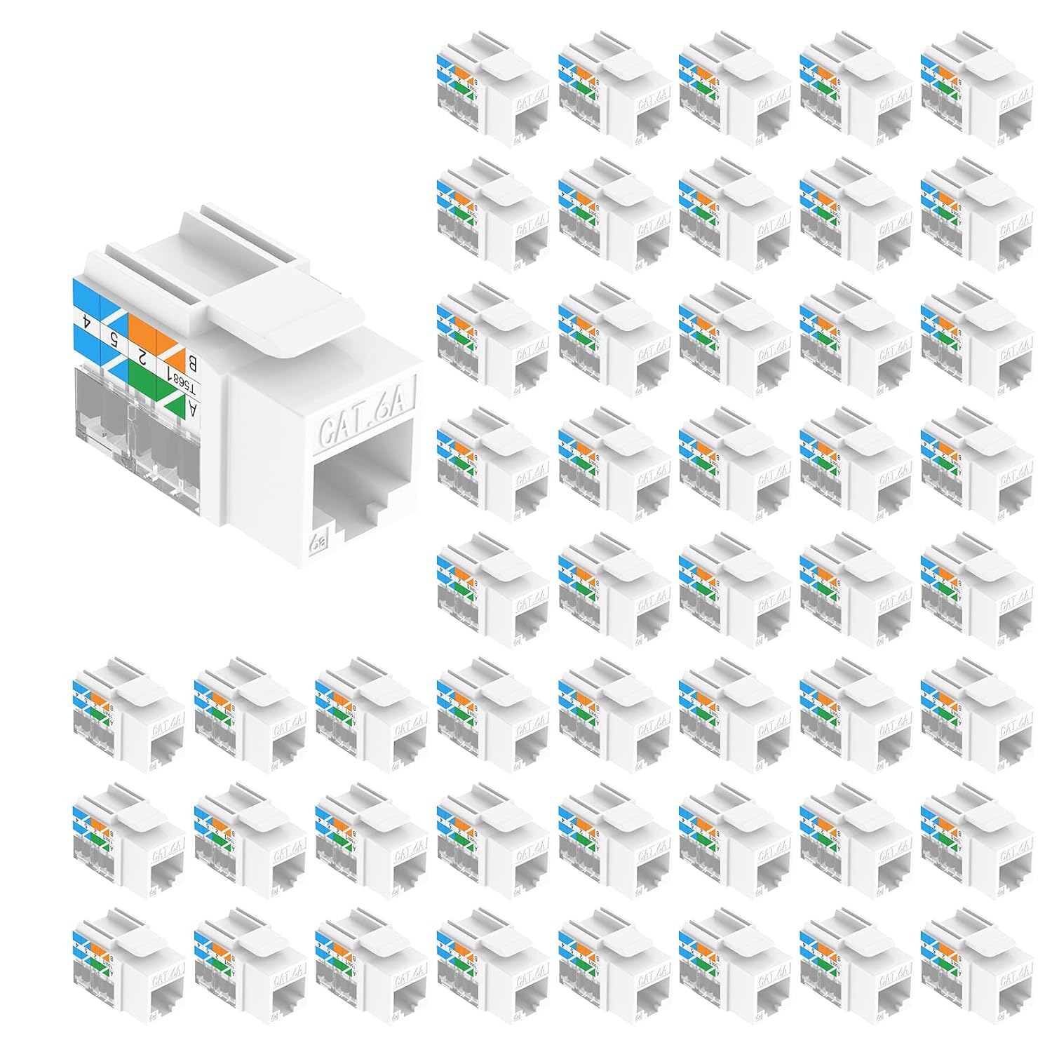 VCE Cat6A RJ45 Keystone Jacks for Fast 10Gbps Networking