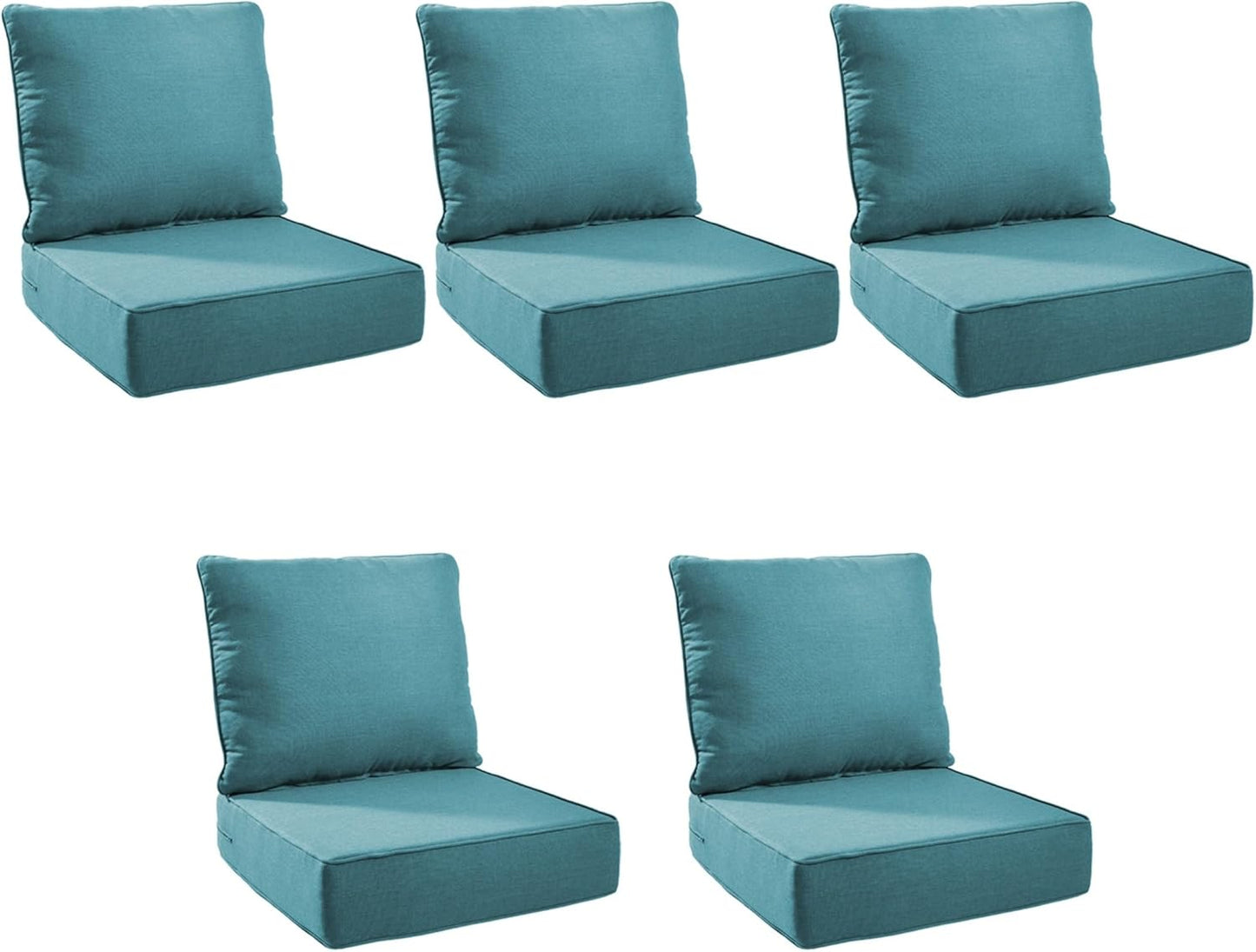 Outdoor Cushion Set for Patio Furniture - 6 Inch Thick Foam