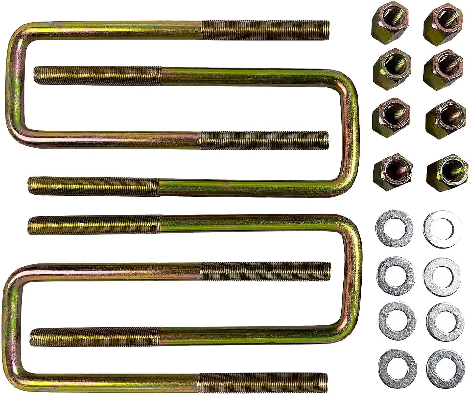 4PCS Square U-Bolts for Leaf Springs Compatible with Chevy GMC