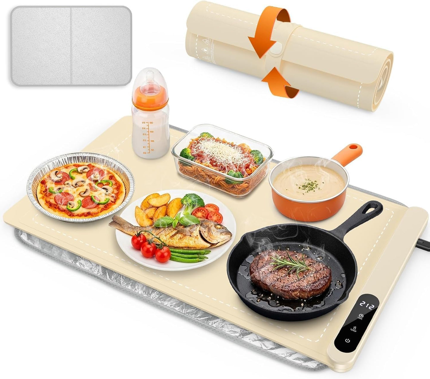 Food Warming Mat with Adjustable Temperature for Buffets