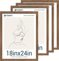 18x24 Frame Walnut 4 Pack Poster Frames - Natural Brown Wood