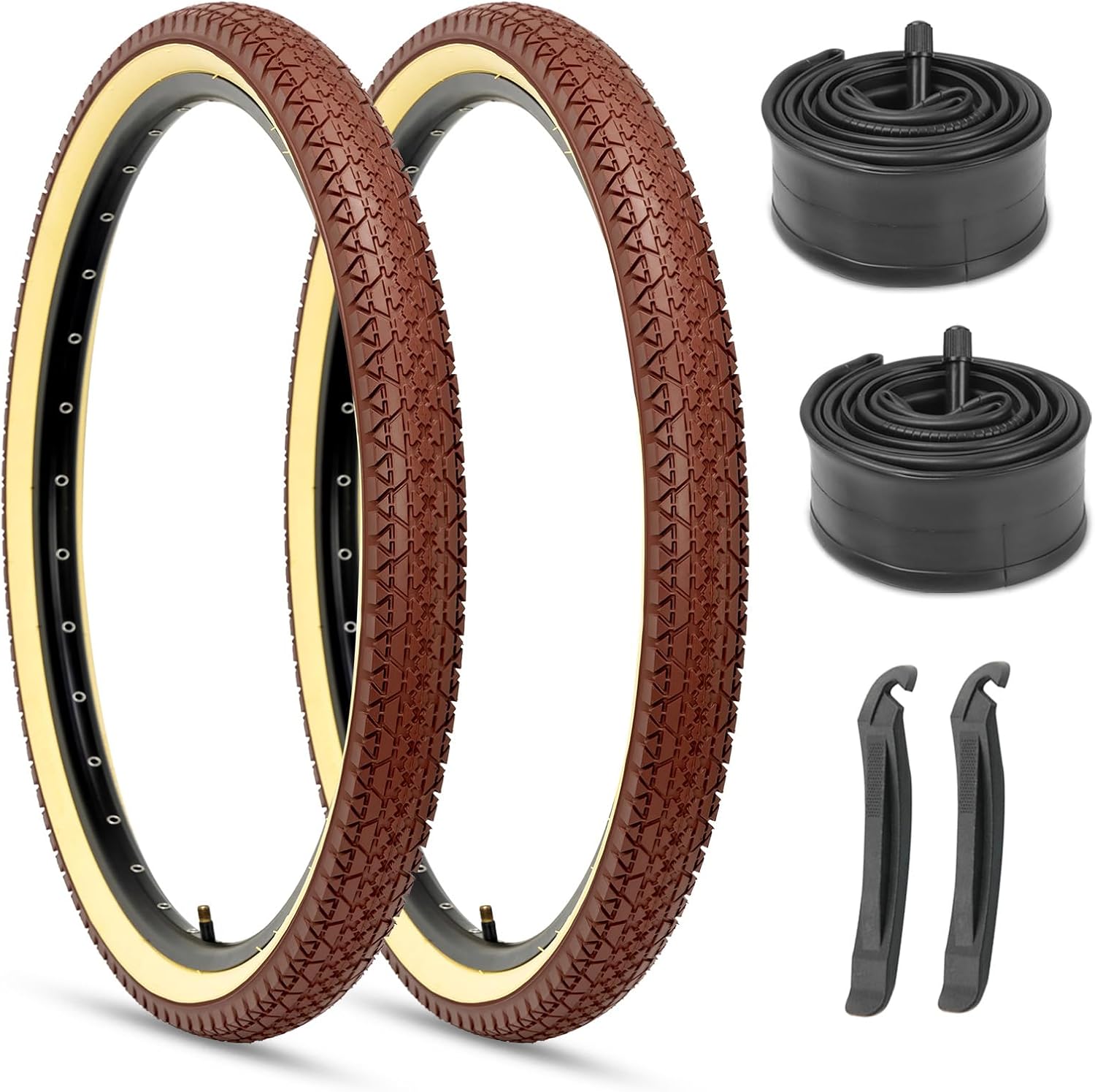 Hycline 26x2.125 Cruiser Bike Tires Set for Smooth Riding